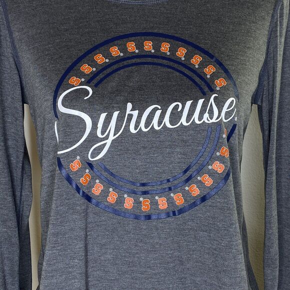 Syracuse University Shirt Womens Sz M Split Open Back Thumb Holes Athleisure - Picture 4 of 11